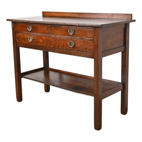 Stickley Brothers Antique Mission Oak Arts & Crafts Sideboard Buffet Server, Circa 1900