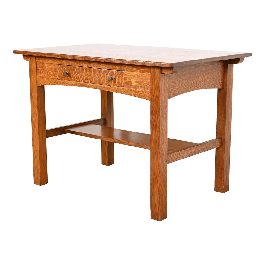 Limbert Antique Mission Oak Arts & Crafts Writing Desk or Library Table, Circa 1910 (1 of 12)