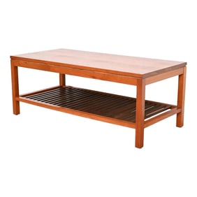 Stickley Arts & Crafts Cherry Wood Two-Tier Coffee Table