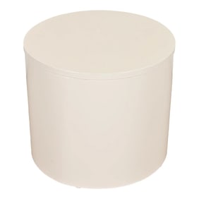 Milo Baughman for Thayer Coggin Mid-Century Modern White Lacquered Drum Side Table, Newly Refinished