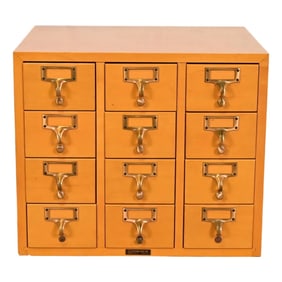 Mid-Century Modern 12-Drawer Library Card Catalog by Gaylord Bros, Circa 1950s