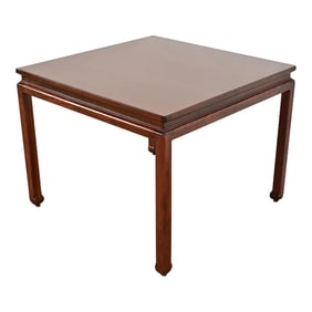 Karges Furniture Hollywood Regency Chinoiserie Carved Walnut Game Table, Newly Refinished
