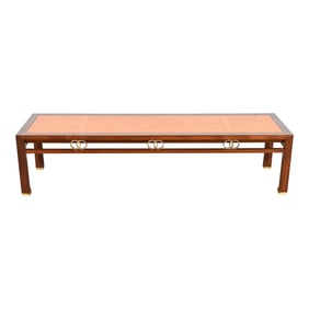 Michael Taylor for Baker Far East Collection Teak, Walnut, and Brass Coffee Table