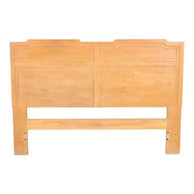 Henredon Mid-Century Modern Sculpted Ash Queen Size Headboard, Circa 1970s