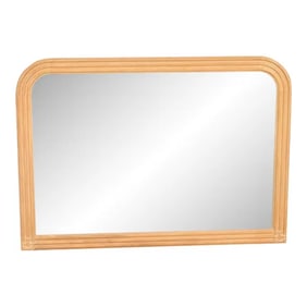 Jay Spectre for Century Furniture Modern Art Deco White Oak Framed Wall Mirror