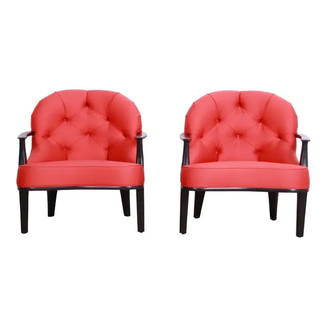 Edward Wormley for Dunbar Janus Collection Lounge Chairs, Pair (1 of 13)