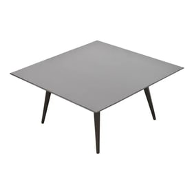 Paul McCobb Planner Group Black Lacquered Square Coffee Table, Newly Refinished