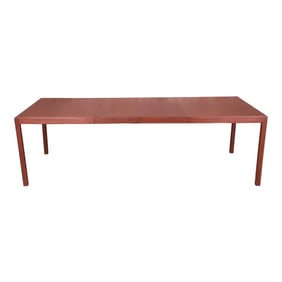 John Stuart Mid-Century Modern Walnut Extension Dining Table, Newly Refinished