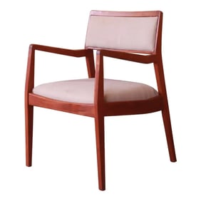 Jens Risom Mid-Century Modern Sculpted Walnut Playboy Lounge Chair, 1960s