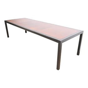 Dunbar Style Rosewood and Black Lacquered Extension Dining Table, Newly Refinished