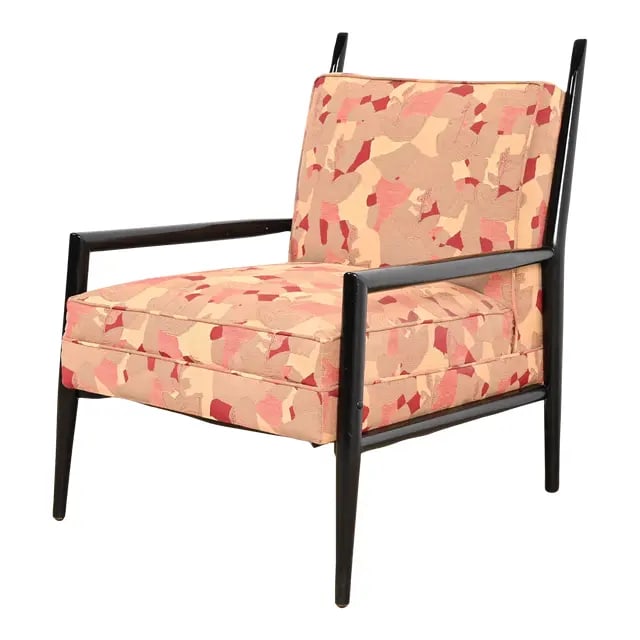 Paul McCobb Planner Group Ebonized and Upholstered Lounge Chair, 1950s (1 of 11)