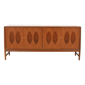 Kipp Stewart for Calvin Furniture Mid-Century Modern Walnut and Rosewood Sideboard Credenza