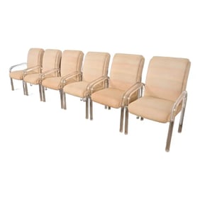 Leon Frost for Lion in Frost Modern Art Deco Lucite Armchairs, Set of Six