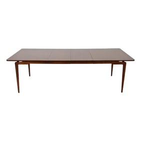 Ico Parisi Style Mid-Century Modern Sculpted Walnut Dining Table, Newly Refinished
