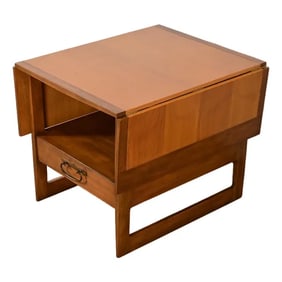 Michael Taylor for Baker Furniture Mid-Century Modern Hollywood Regency Teak and Walnut Side Table
