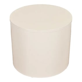 Milo Baughman for Thayer Coggin Mid-Century Modern White Lacquered Drum Side Table, Newly Refinished