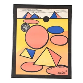 Alexander Calder "Hommage À San Lazzaro" Framed Lithograph, 1975
