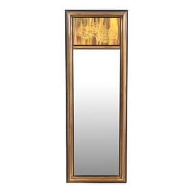 Bernhard Rohne for Mastercraft Acid Etched Brass Tall Wall Mirror, 1970s