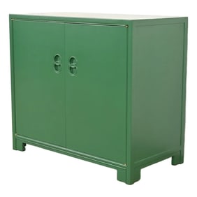 Michael Taylor for Baker Far East Collection Green Lacquered Chest of Drawers, Newly Refinished