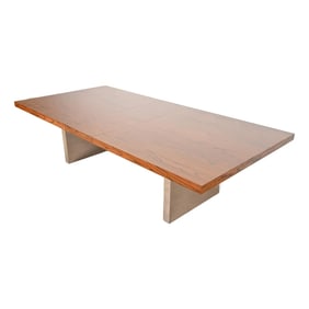 Roger Sprunger for Dunbar Mid-Century Modern Oak and Chrome Extension Dining Table, Newly Refinished