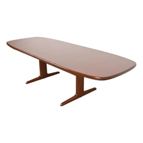 Skovby Danish Modern Sculpted Rosewood Extension Dining Table, Newly Refinished