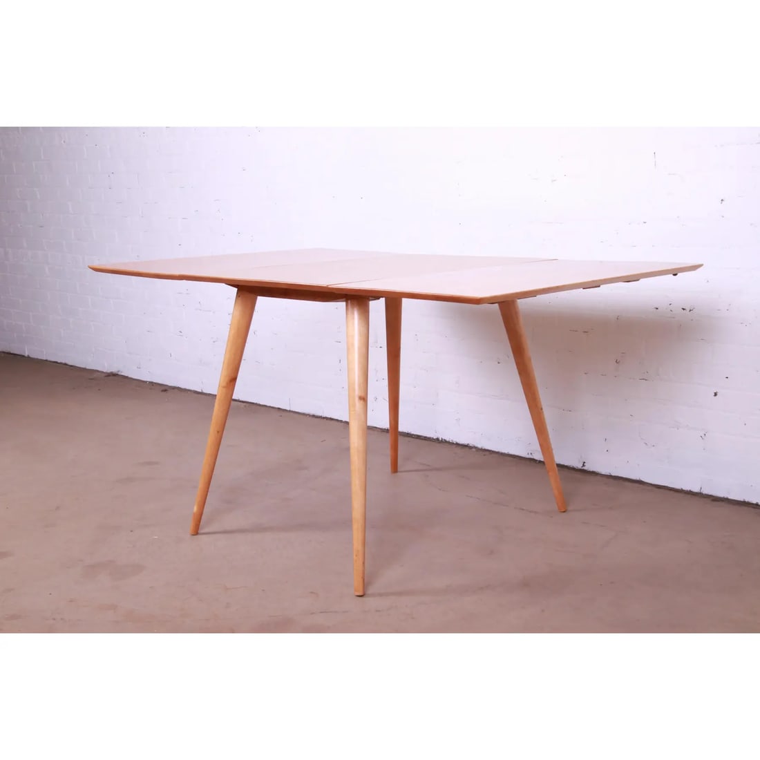 Paul McCobb Planner Group Solid Maple Drop Leaf Dining Table, Newly Refinished - 2