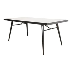 Paul McCobb Planner Group Black Lacquered Extension Dining Table, Newly Refinished