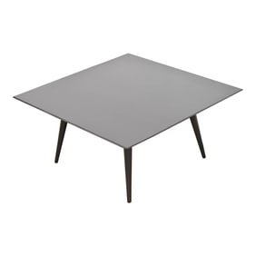 Paul McCobb Planner Group Black Lacquered Square Coffee Table, Newly Refinished