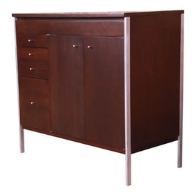 Paul McCobb Connoisseur Collection Mahogany Lift Top Bar Cabinet, Newly Refinished