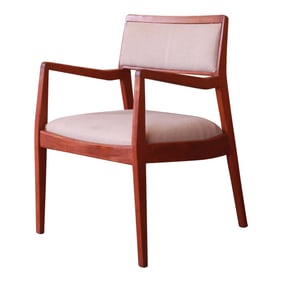 Jens Risom Mid-Century Modern Sculpted Walnut Playboy Lounge Chair, 1960s