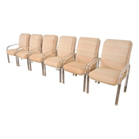 Leon Frost for Lion in Frost Modern Art Deco Lucite Armchairs, Set of Six