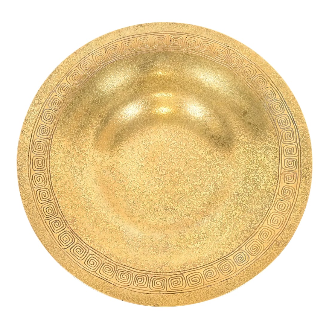 Tiffany Studios New York Bronze Doré Plate or Shallow Bowl With Greek Key Design (1 of 12)