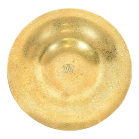 Tiffany Studios New York Bronze Doré Plate or Shallow Bowl