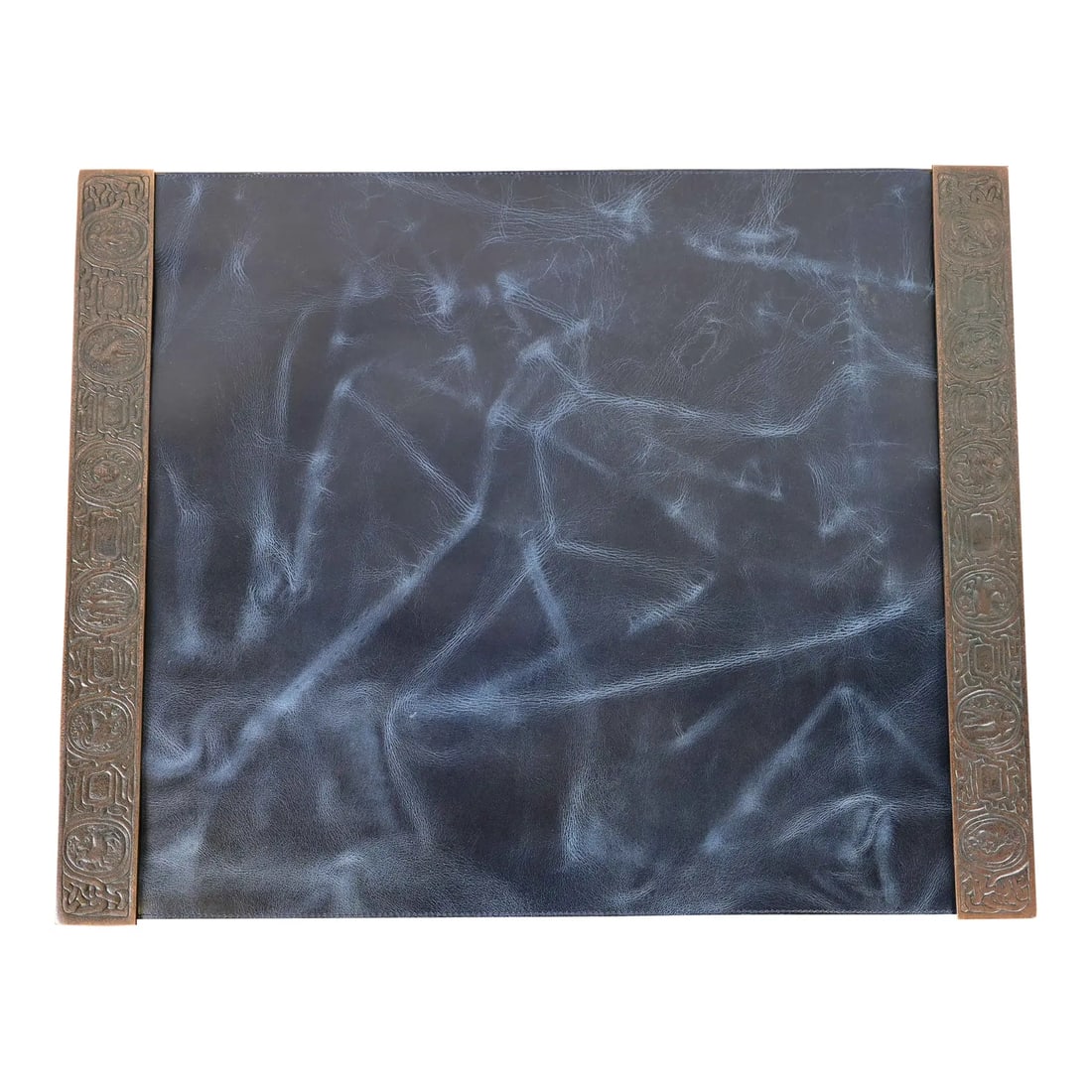 Tiffany Studios New York Zodiac Bronze Blotter Ends With Leather Desk Blotter (1 of 14)