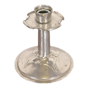 Archibald Knox for Liberty & Co. Antique Arts & Crafts 'Tudric' Pewter Candlestick, Circa 1905