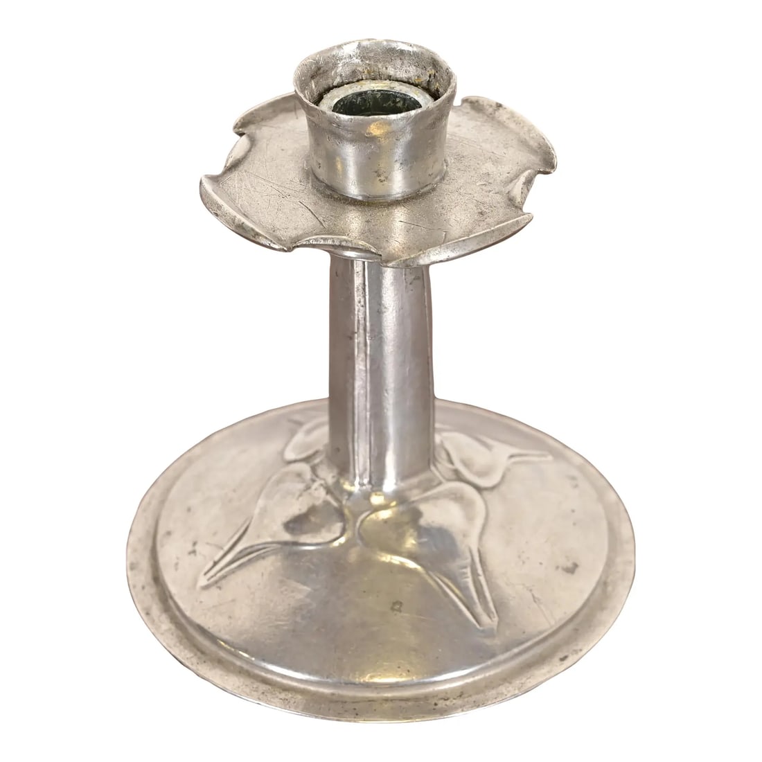 Archibald Knox for Liberty & Co. Antique Arts & Crafts 'Tudric' Pewter Candlestick, Circa 1905 (1 of 11)