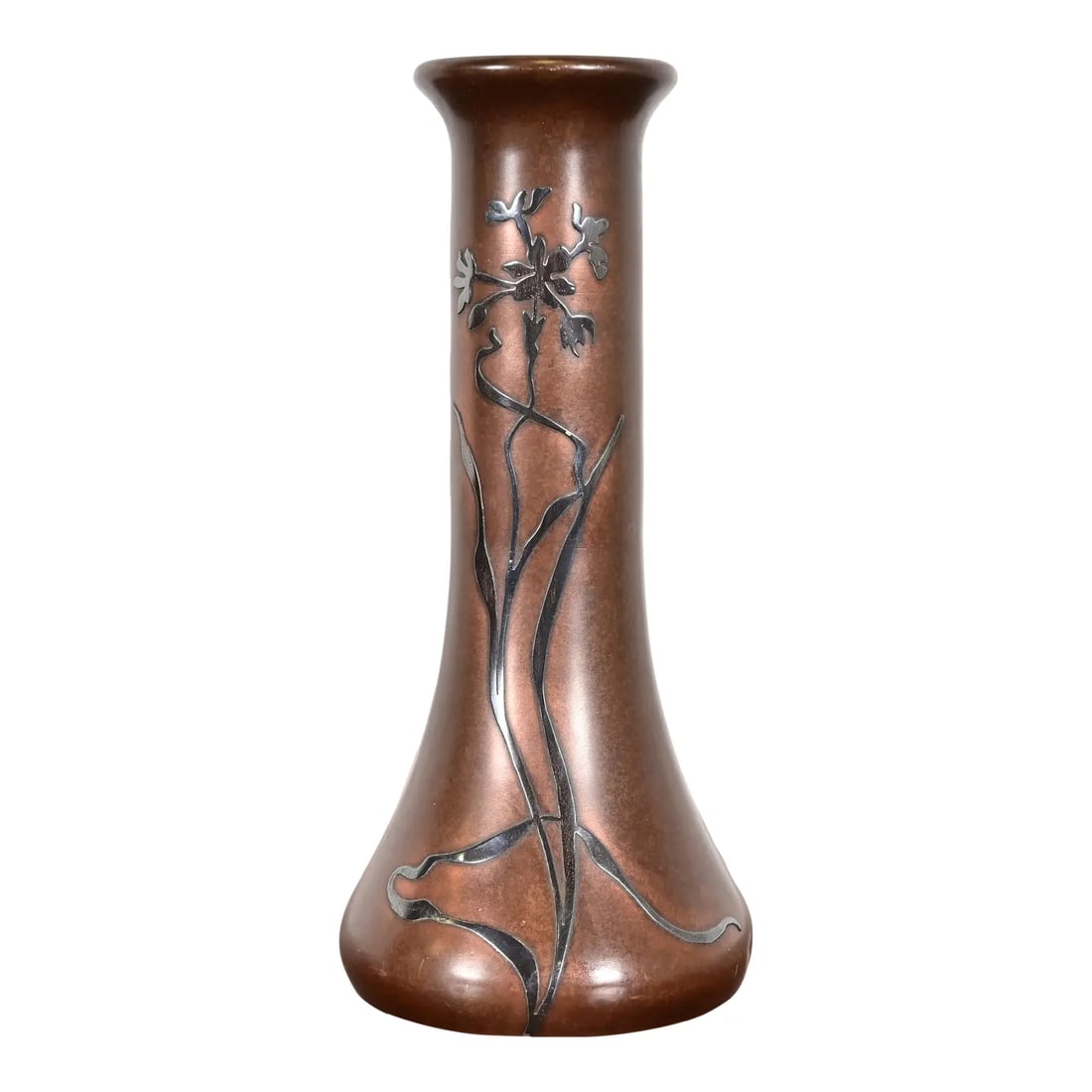 Heintz Arts & Crafts Sterling Silver on Bronze Vase (1 of 13)