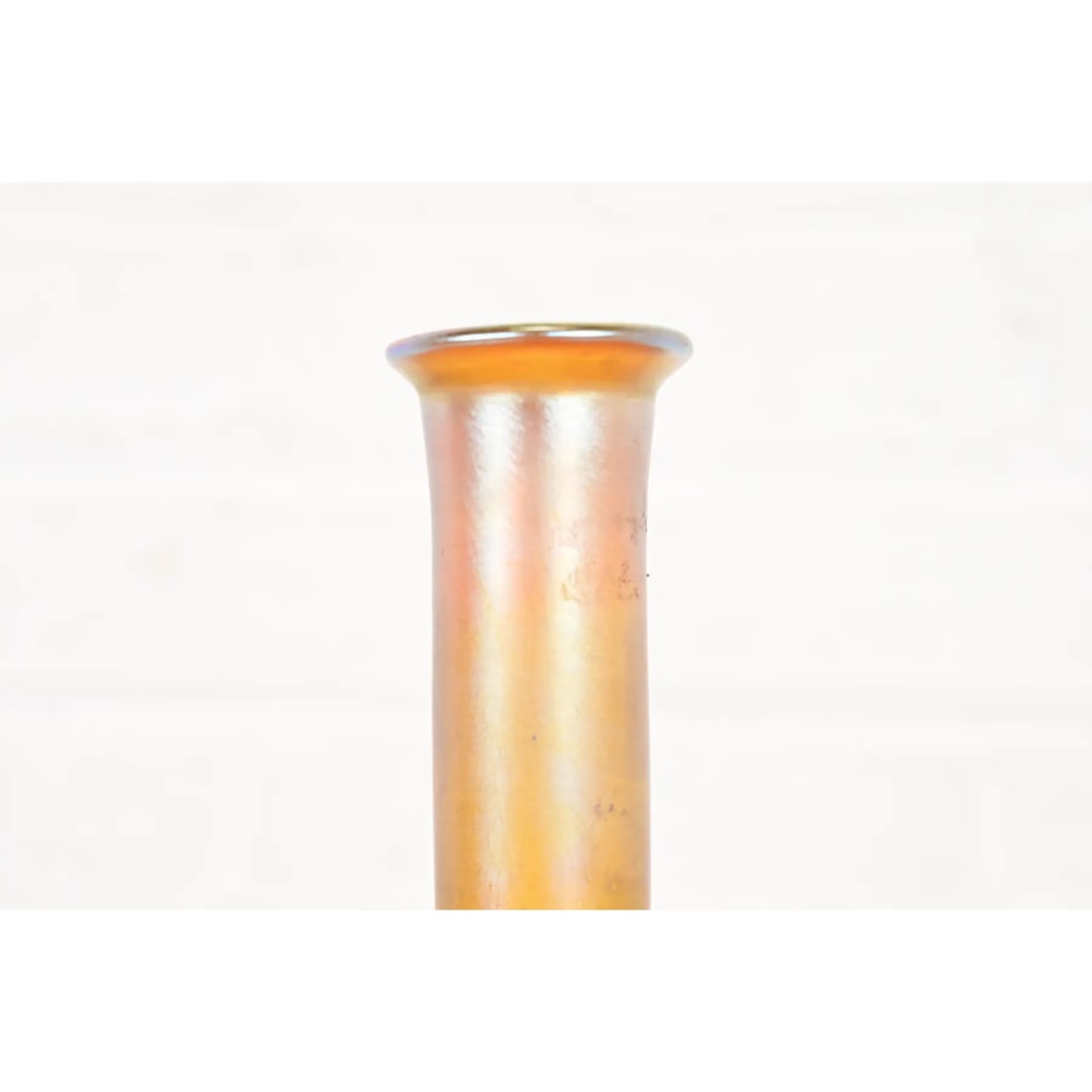 Louis Comfort Tiffany Furnaces Favrile Iridescent Art Glass Tall Bud Vase - 6