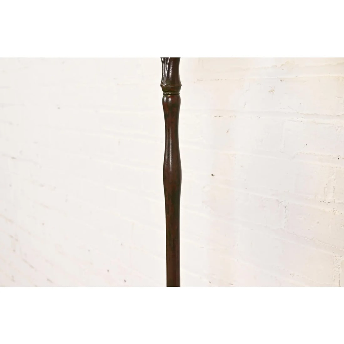 Tiffany Studios New York Bronze Harp Floor Lamp With Favrile Glass Shade - 9