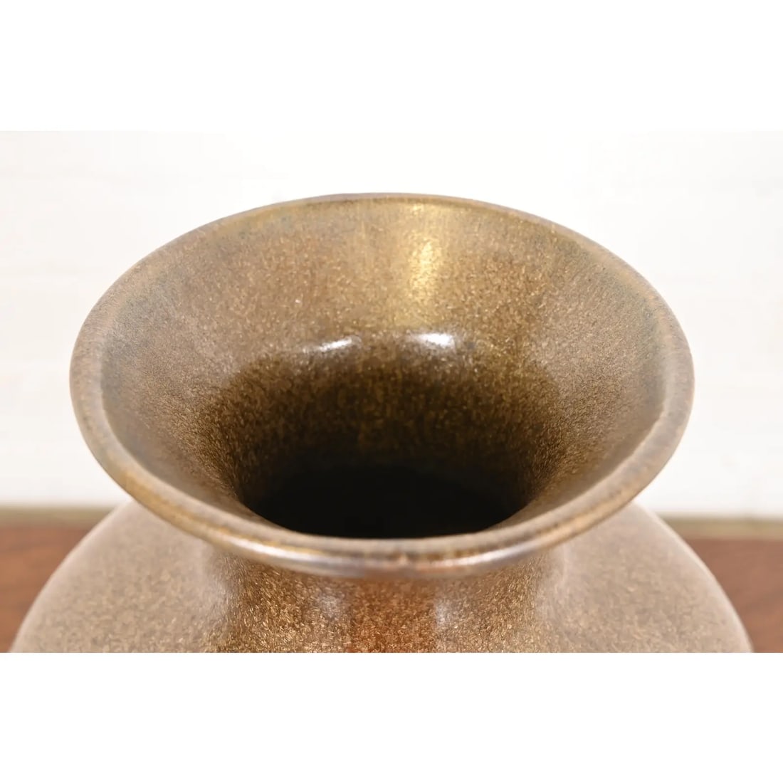 Modern Drip Glazed Large Ceramic Urn Form Vase - 6