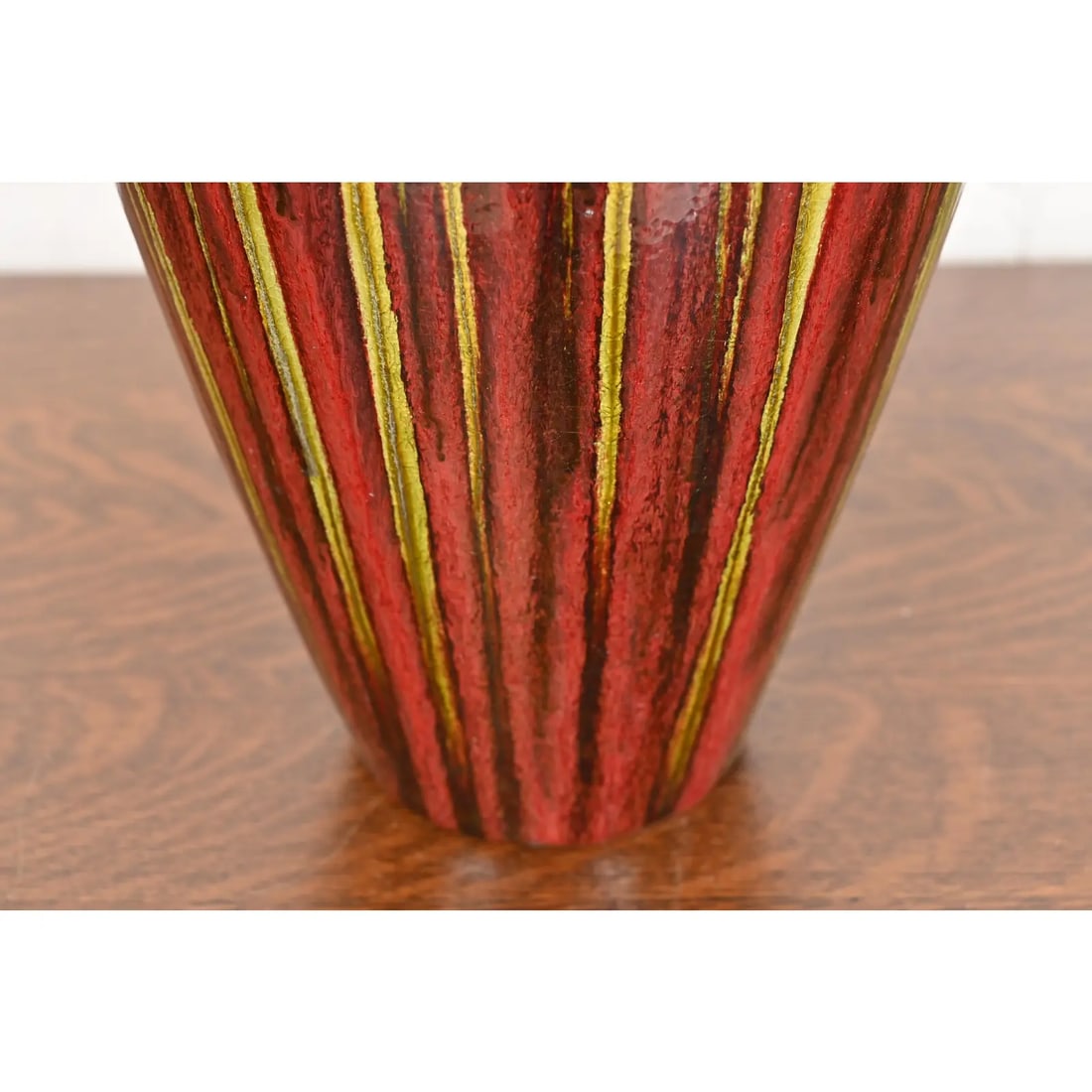Modern Drip Glazed Large Ceramic Urn Form Vase - 8