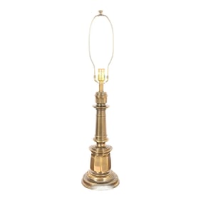 Ralph Lauren Style Mid-Century Hollywood Regency Large Brass Table Lamp