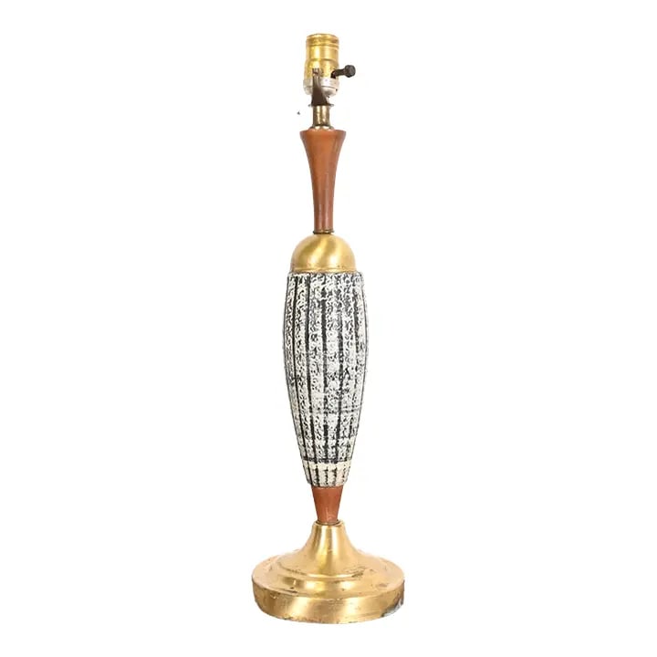 Mid-Century Danish Modern Teak and Brass Table Lamp (1 of 12)