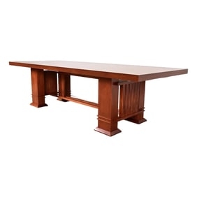 1980s Frank Lloyd Wright for Cassina Arts & Crafts "Allen" Dining Table, Newly Refinished