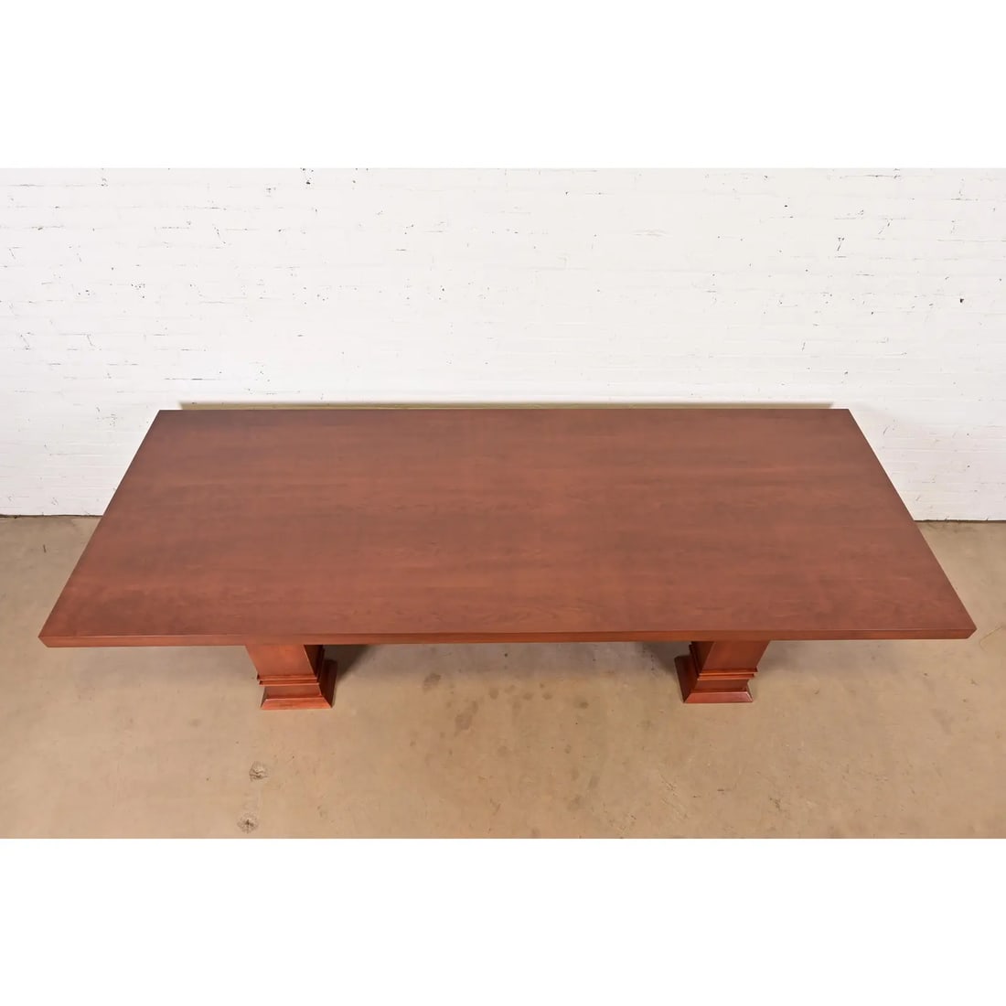 1980s Frank Lloyd Wright for Cassina Arts & Crafts "Allen" Dining Table, Newly Refinished - 5