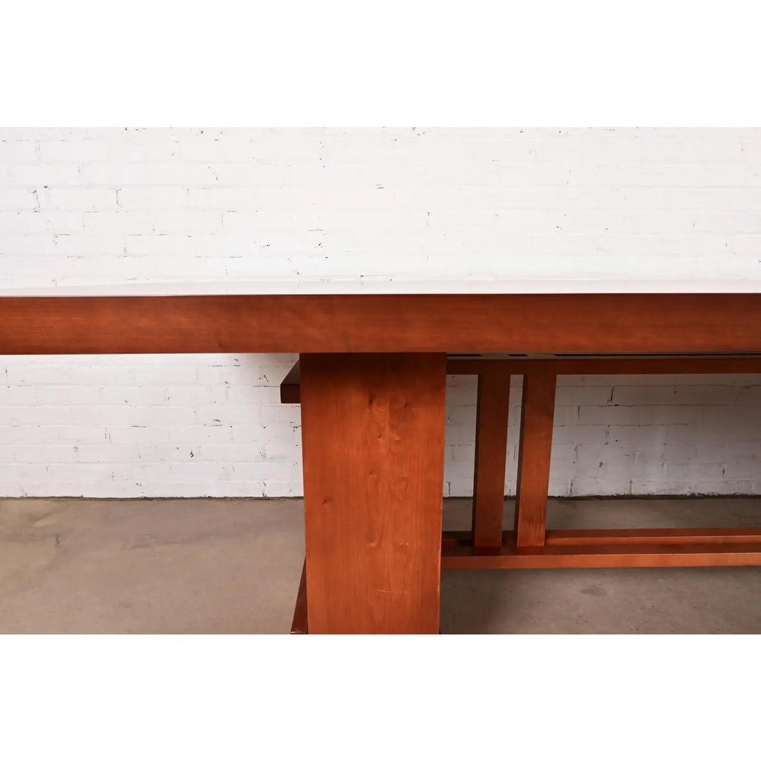 1980s Frank Lloyd Wright for Cassina Arts & Crafts "Allen" Dining Table, Newly Refinished - 6