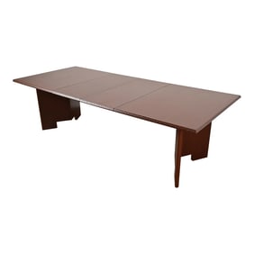 Frank Lloyd Wright for Heritage-Henredon Taliesin Mahogany Extension Dining Table, Newly Refinished