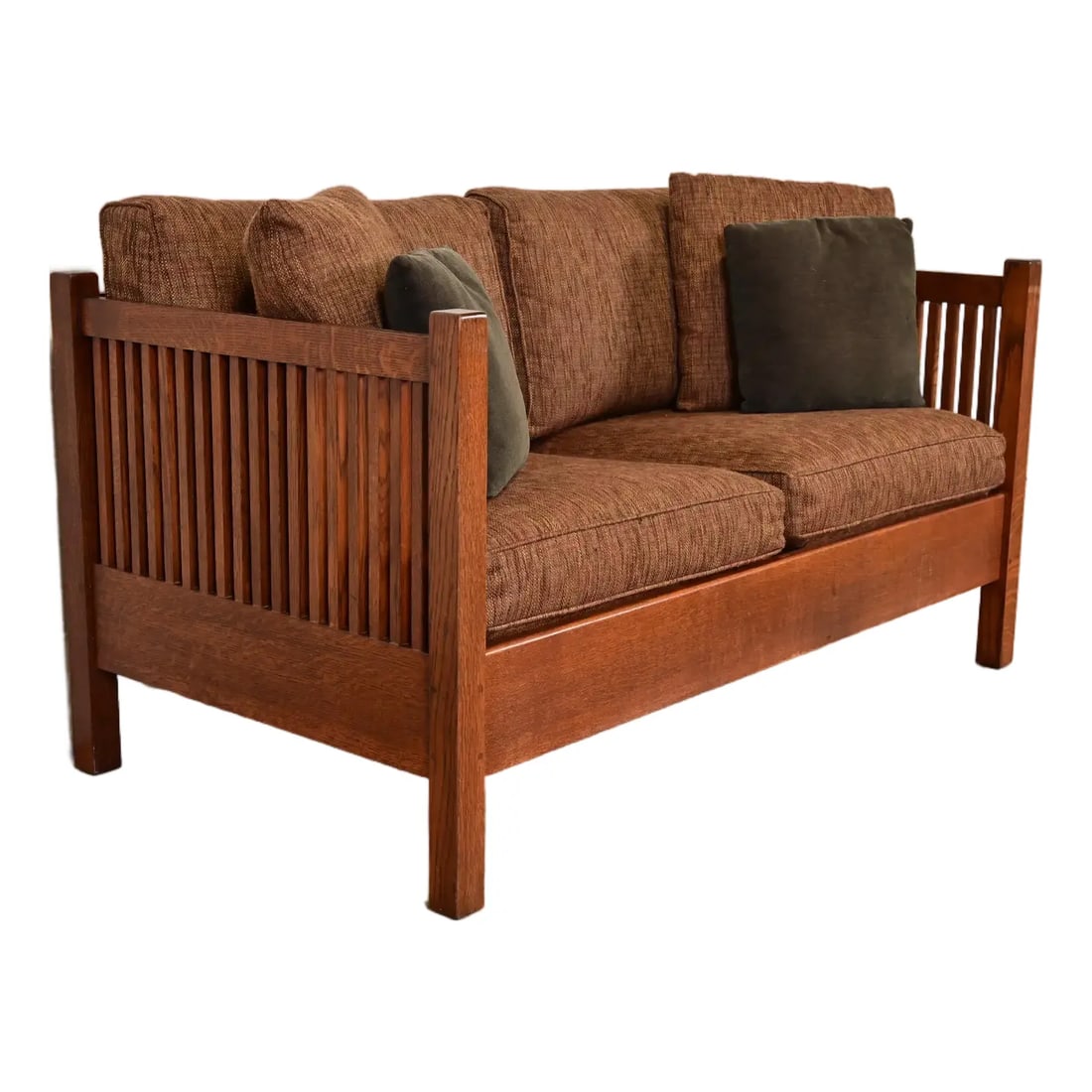 Stickley Mission Oak Arts & Crafts Spindle Settle Sofa (1 of 12)