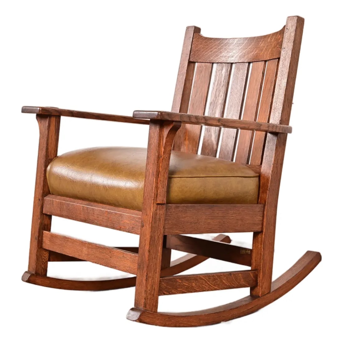 L. & J. G. Stickley Antique Mission Oak Arts & Crafts Rocking Chair, Circa 1910 (1 of 12)