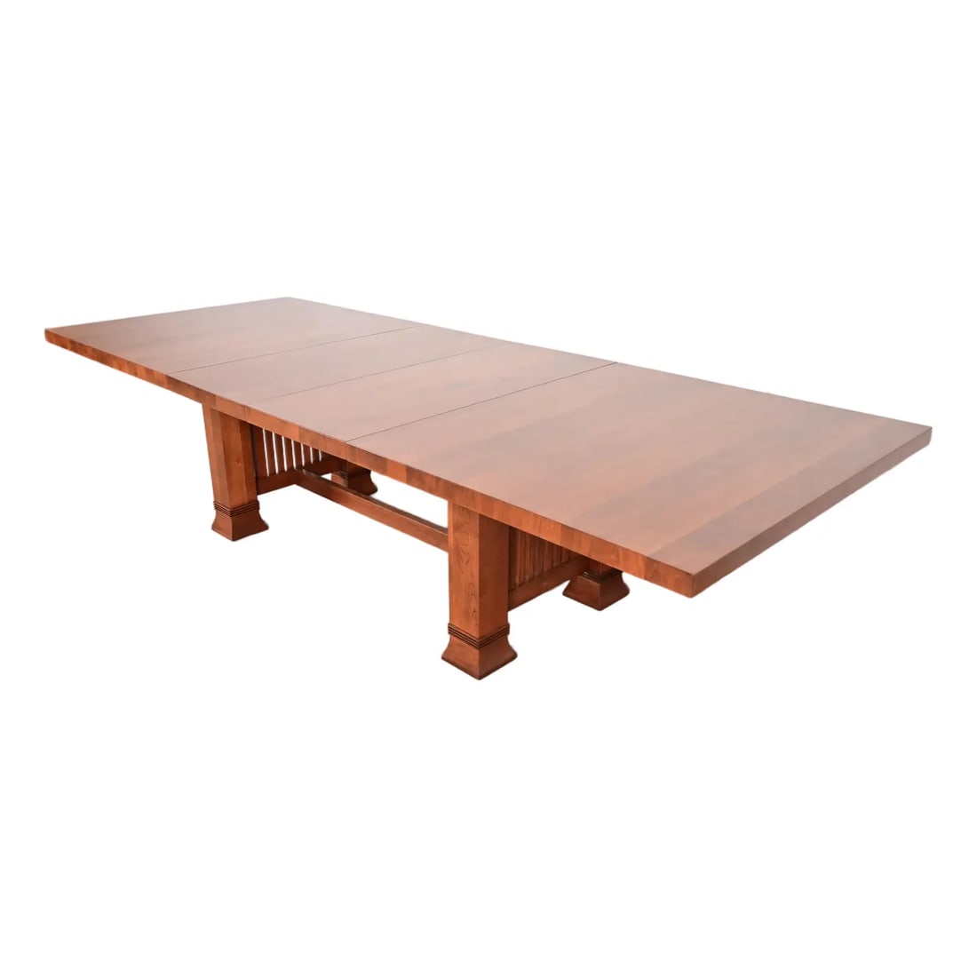 Frank Lloyd Wright Arts & Crafts "Allen" Cherry Wood Extension Dining Table, Newly Refinished (1 of 14)